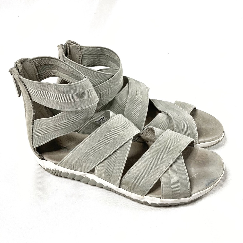 Sorel Out N About Plus Elastic Strappy Sandals Size 7.5 Grey - Picture 1 of 6